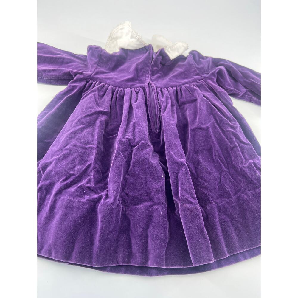 Vintage Baby Togs Girls Dress 39328 Purple Lace Floral Embroidery One Piece Baby - Picture 10 of 11